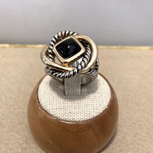 Beautiful Two-Tone Black Onyx Ring